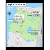 Mapa pequeño de la Región de Los Ríos